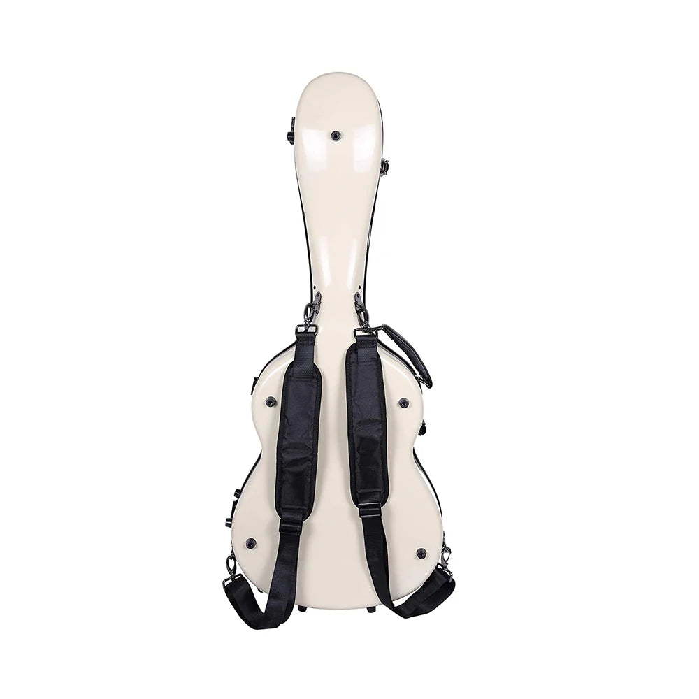 Estuche Para Guitarra Clásica Crossrock Fibra de Vidrio 2.0 Ivory Marfil