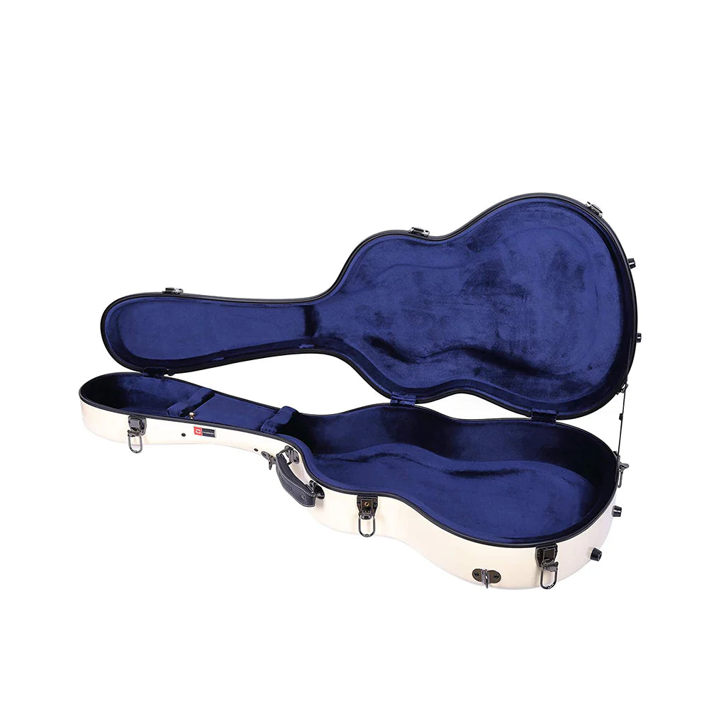 Estuche Para Guitarra Clásica Crossrock Fibra de Vidrio 2.0 Ivory Marfil