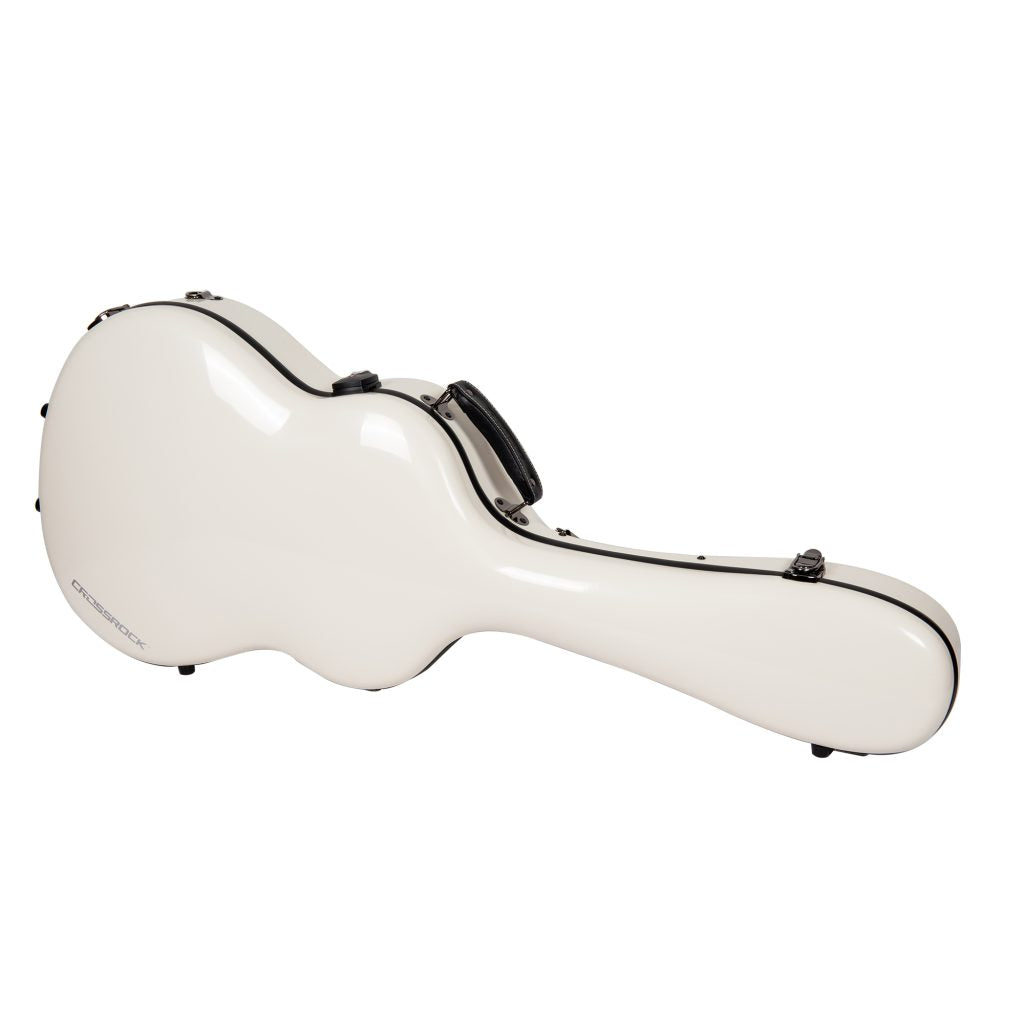 Estuche Para Guitarra Clásica Crossrock Fibra de Vidrio 2.0 Milk White