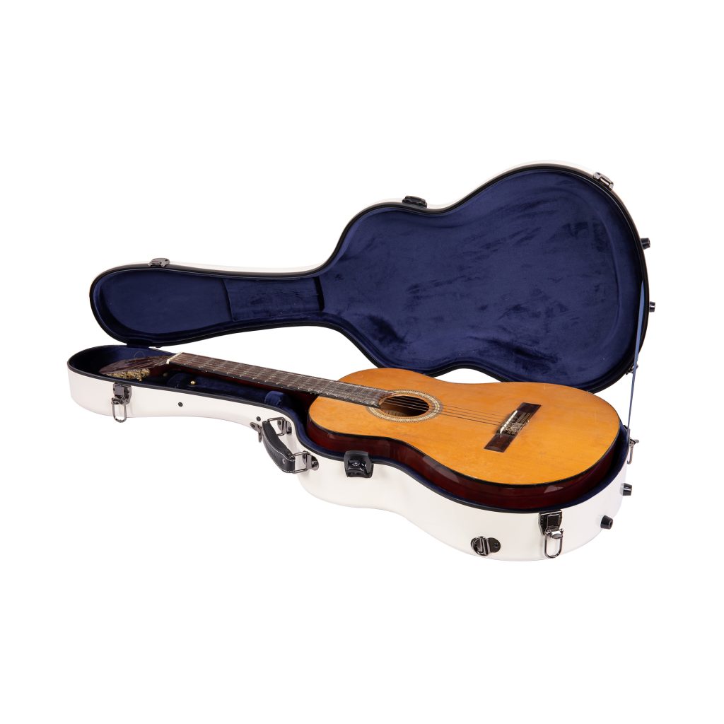 Estuche Para Guitarra Clásica Crossrock Fibra de Vidrio 2.0 Milk White