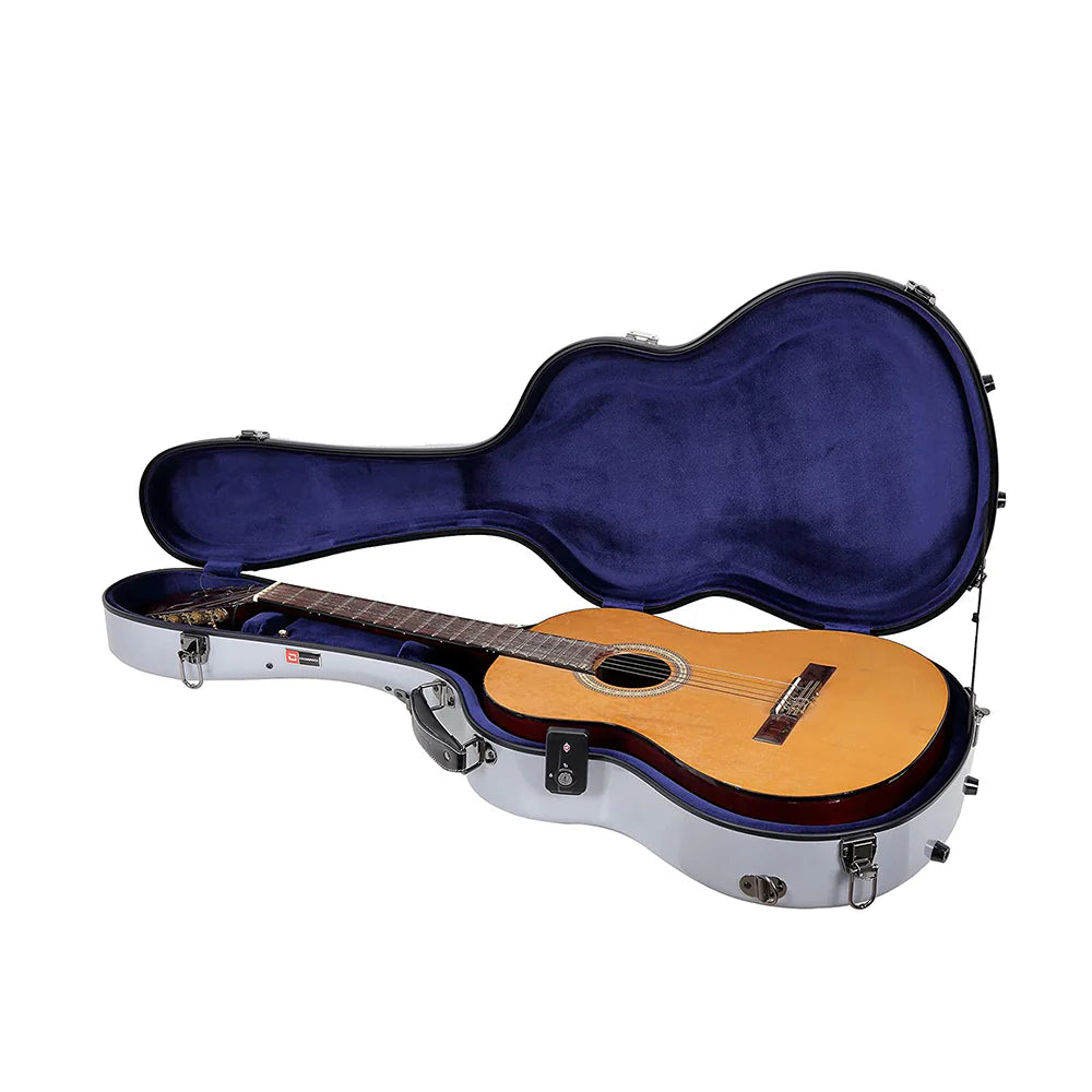 Estuche Para Guitarra Clásica Crossrock Fibra de Vidrio 2.0 Plata