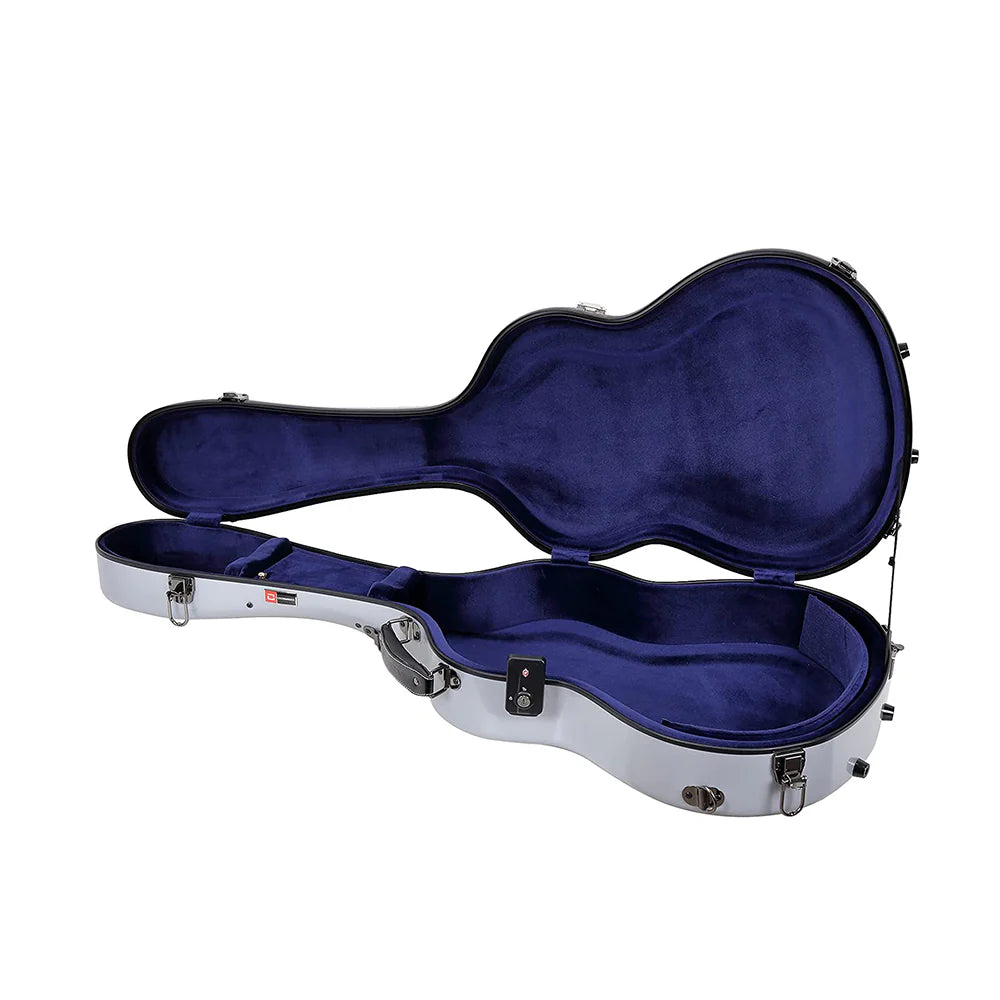 Estuche Para Guitarra Clásica Crossrock Fibra de Vidrio 2.0 Plata