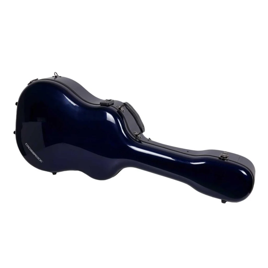 Estuche Crossrock Air Carbon Para Guitarra Acústica Dreadnought Tipo Martin Color Azul