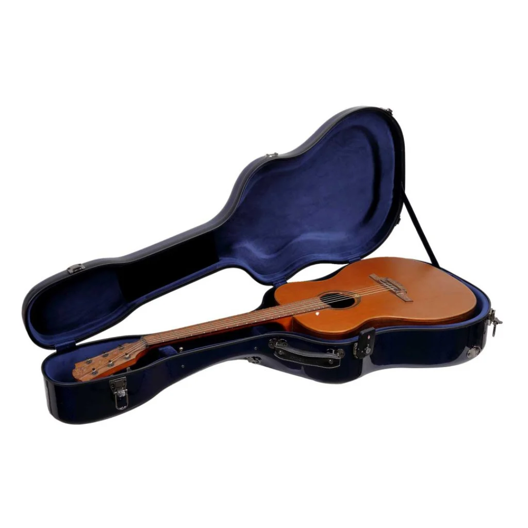 Estuche Crossrock Air Carbon Para Guitarra Acústica Dreadnought Tipo Martin Color Azul