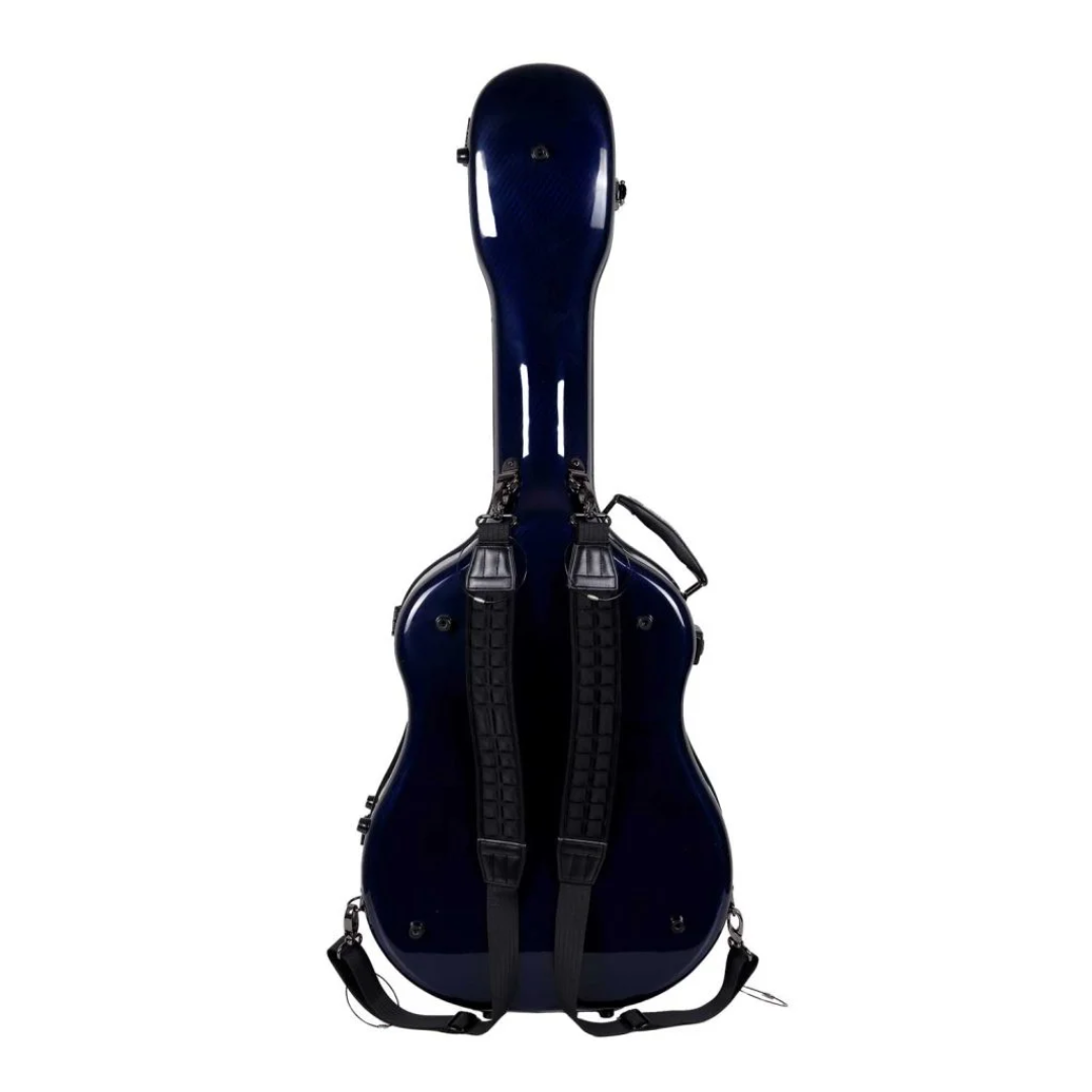 Estuche Crossrock Air Carbon Para Guitarra Acústica Dreadnought Tipo Martin Color Azul