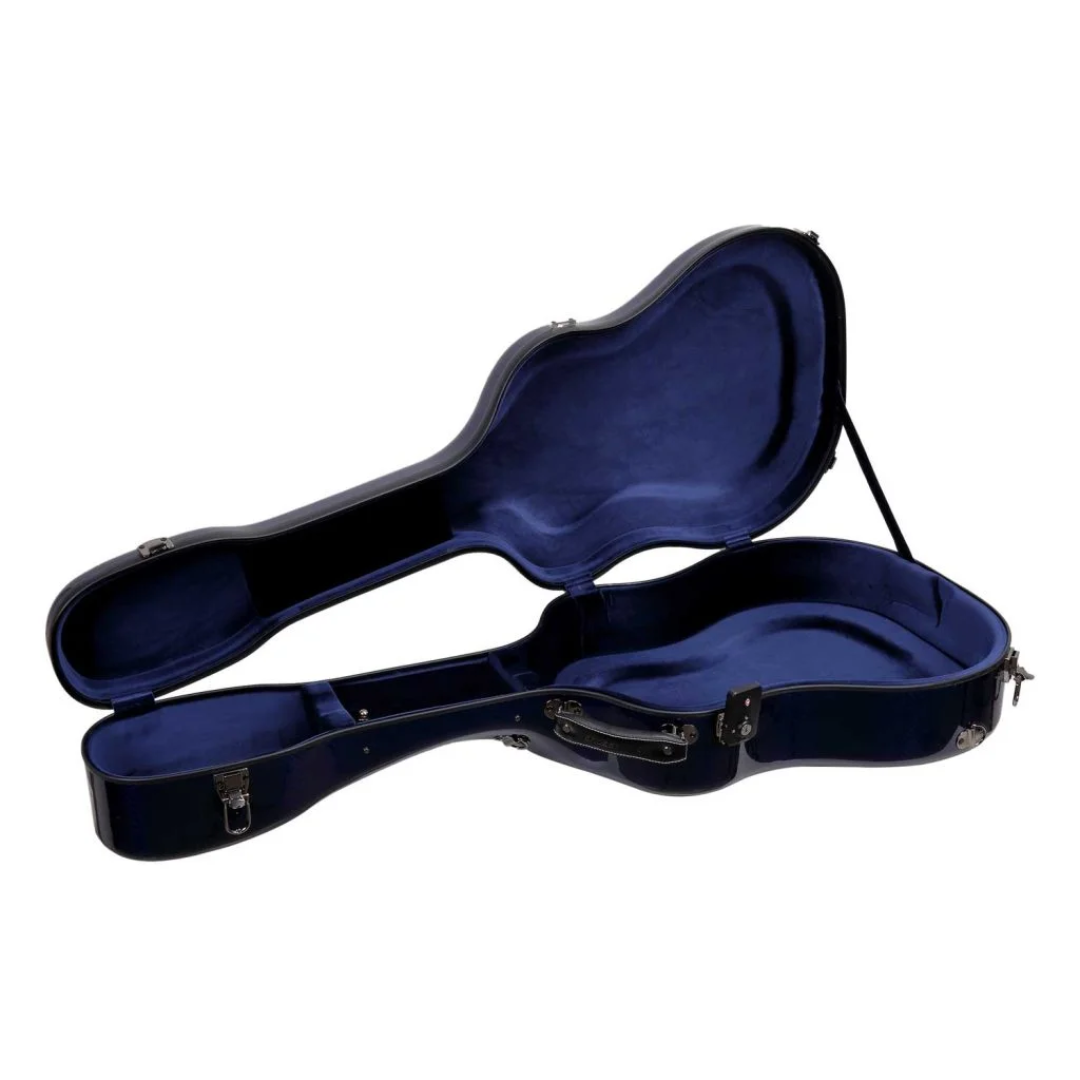 Estuche Crossrock Air Carbon Para Guitarra Acústica Dreadnought Tipo Martin Color Azul