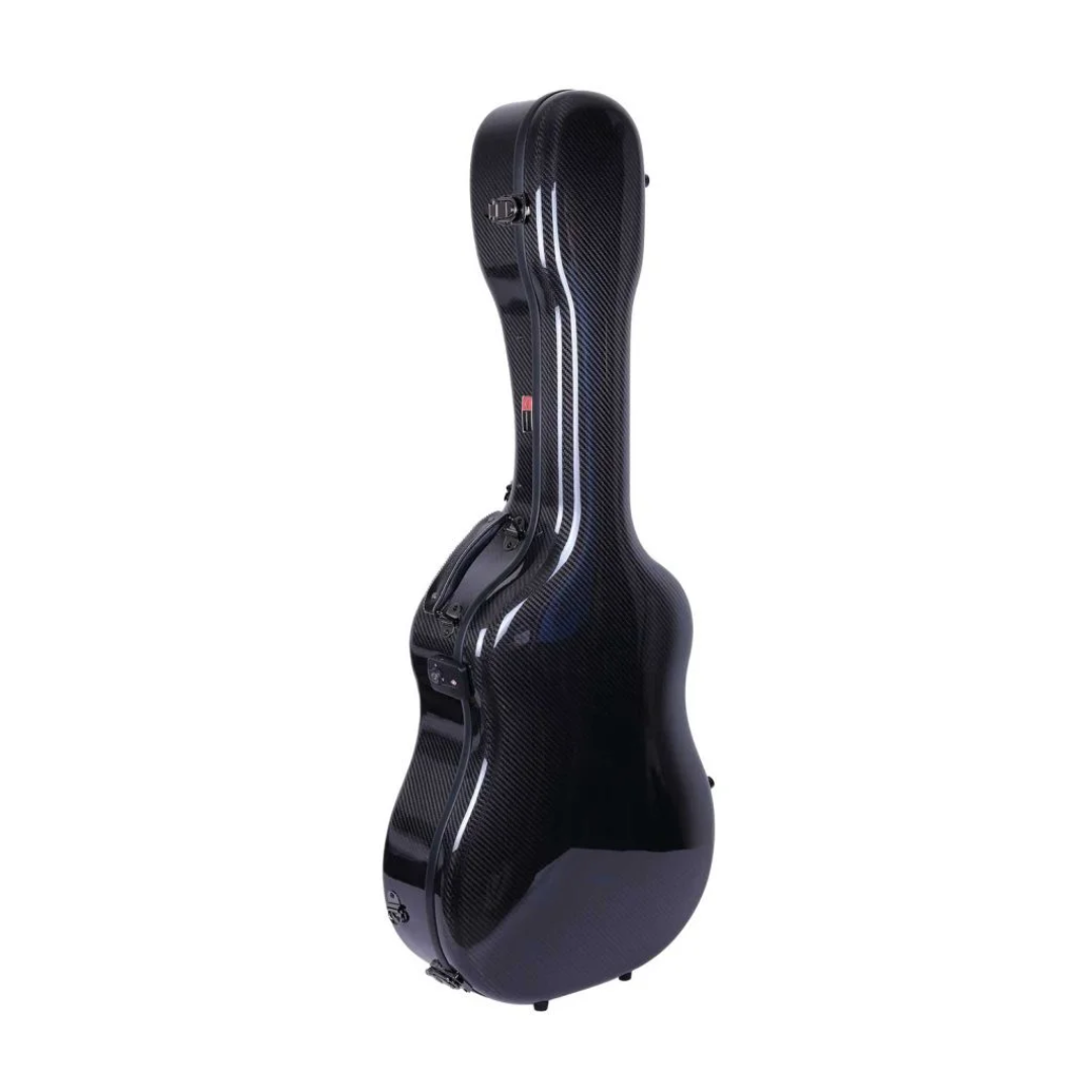 Estuche Crossrock Air Carbon Para Guitarra Acústica Dreadnought Tipo Martin Color Negro