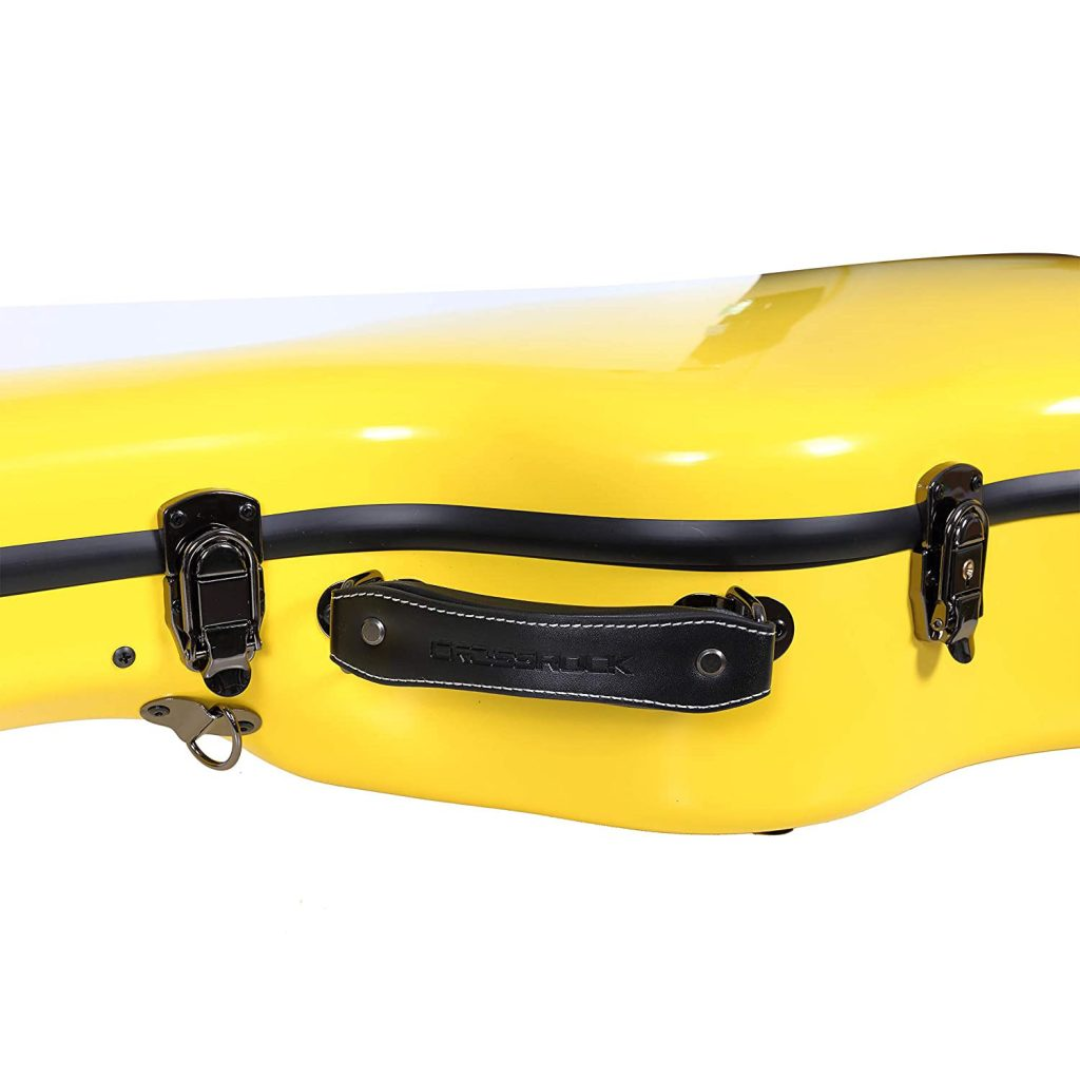 Estuche Crossrock Fibra de Vidrio Para Guitarra Acústica Martin Dreadnought Color Amarillo