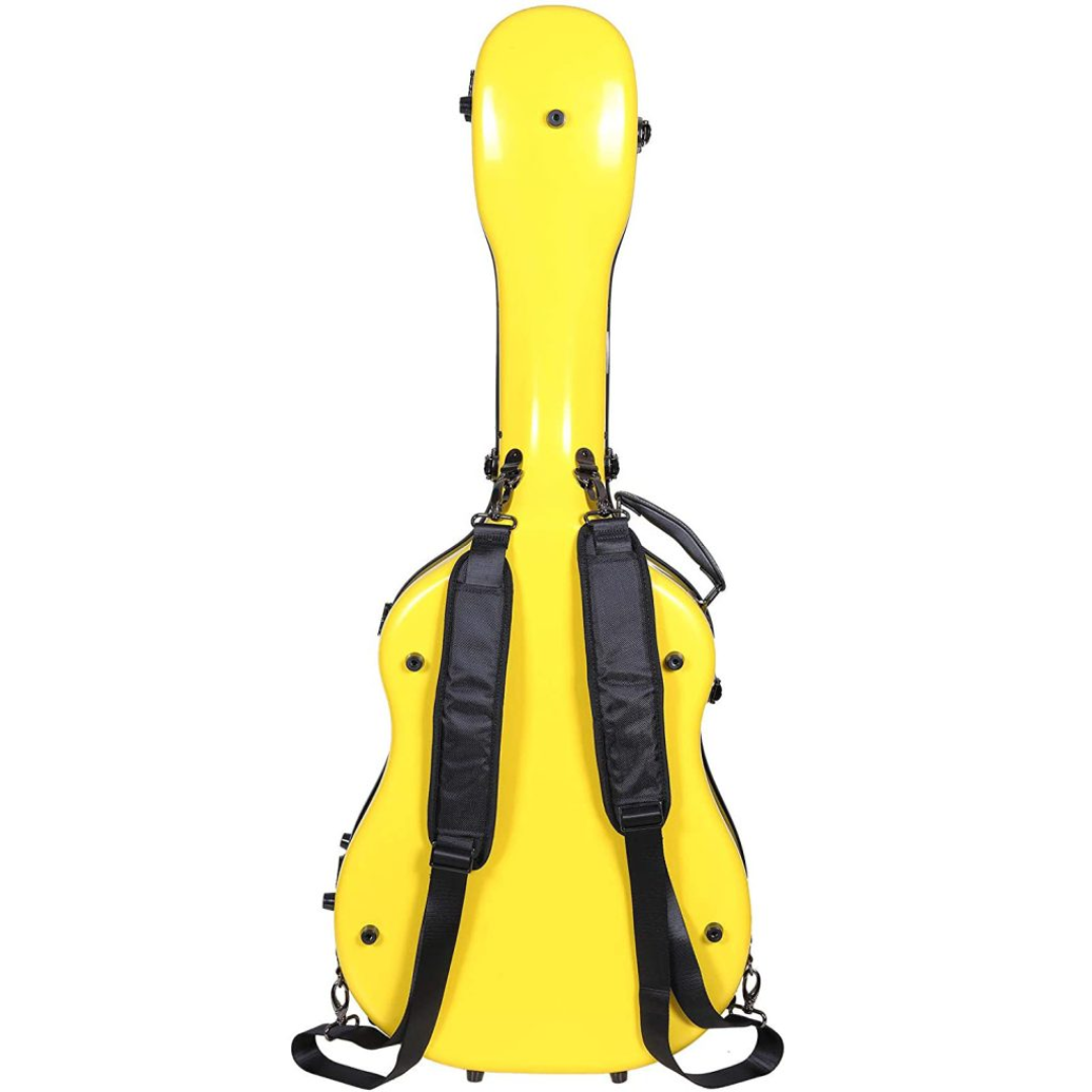 Estuche Crossrock Fibra de Vidrio Para Guitarra Acústica Martin Dreadnought Color Amarillo