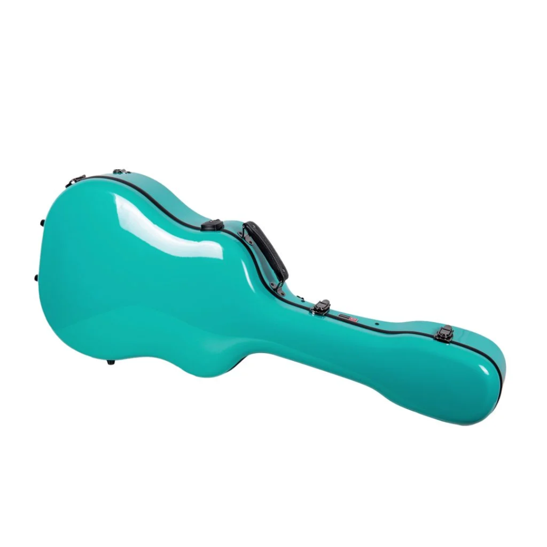 Estuche Crossrock Fibra de Vidrio Para Guitarra Acústica Martin Dreadnought Color Azul Menta