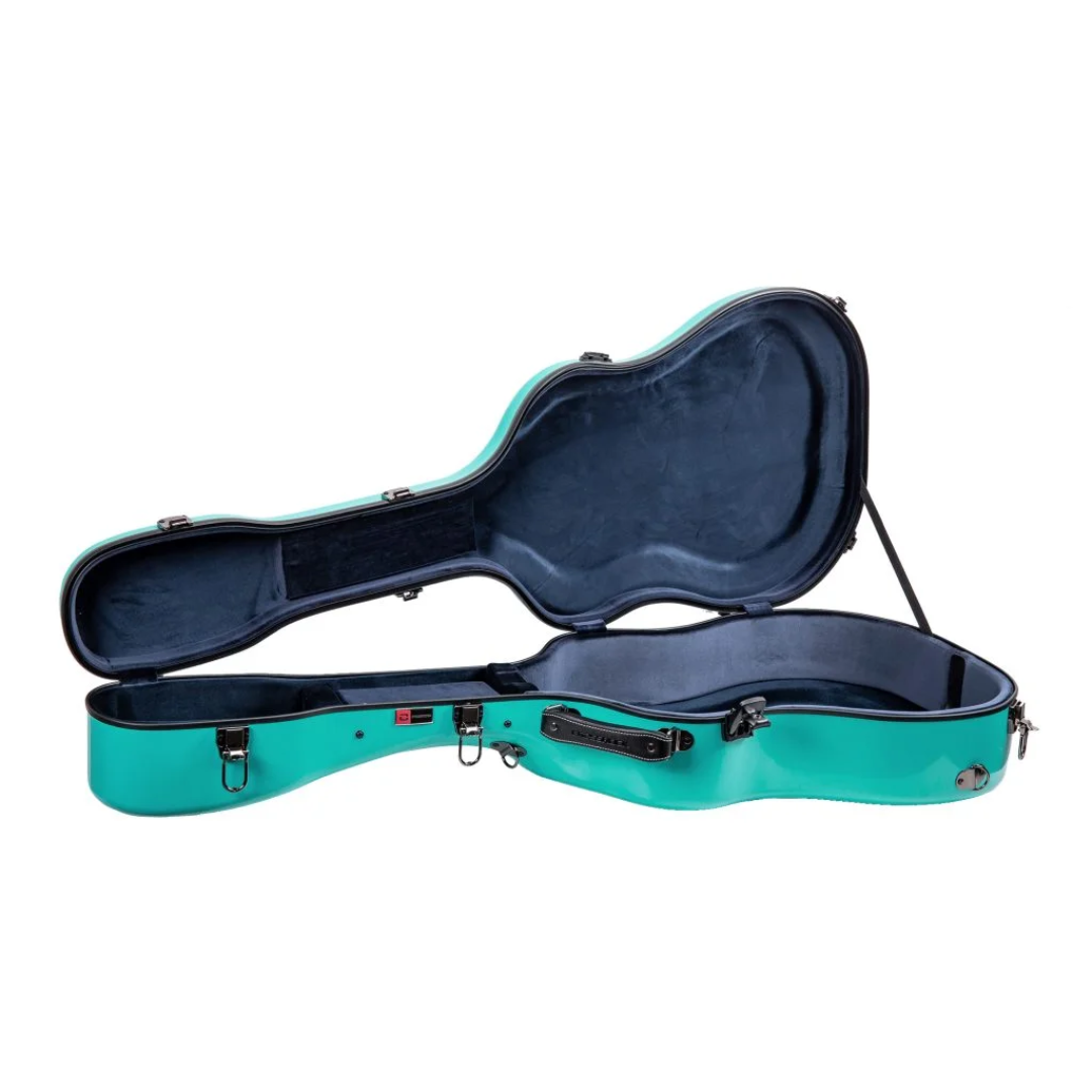 Estuche Crossrock Fibra de Vidrio Para Guitarra Acústica Martin Dreadnought Color Azul Menta