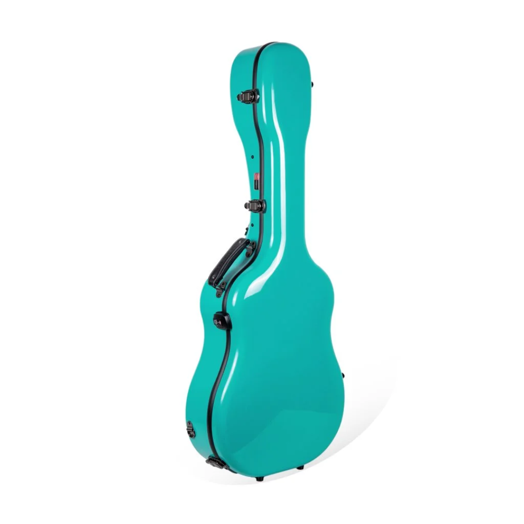 Estuche Crossrock Fibra de Vidrio Para Guitarra Acústica Martin Dreadnought Color Azul Menta