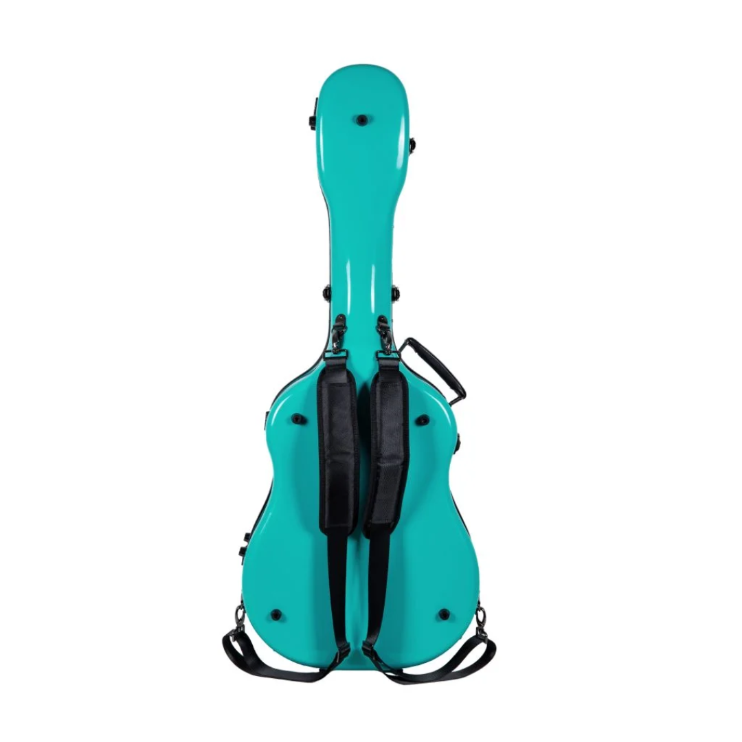 Estuche Crossrock Fibra de Vidrio Para Guitarra Acústica Martin Dreadnought Color Azul Menta
