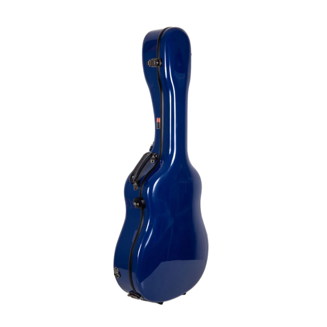 Estuche Crossrock Fibra de Vidrio Para Guitarra Acústica Dreadnought Azul