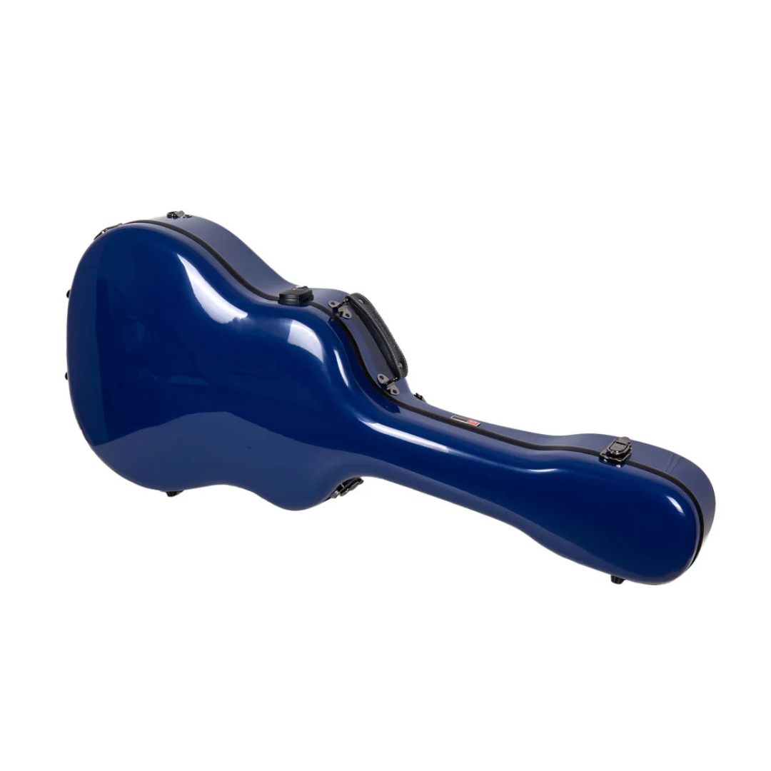 Estuche Crossrock Fibra de Vidrio Para Guitarra Acústica Dreadnought Azul