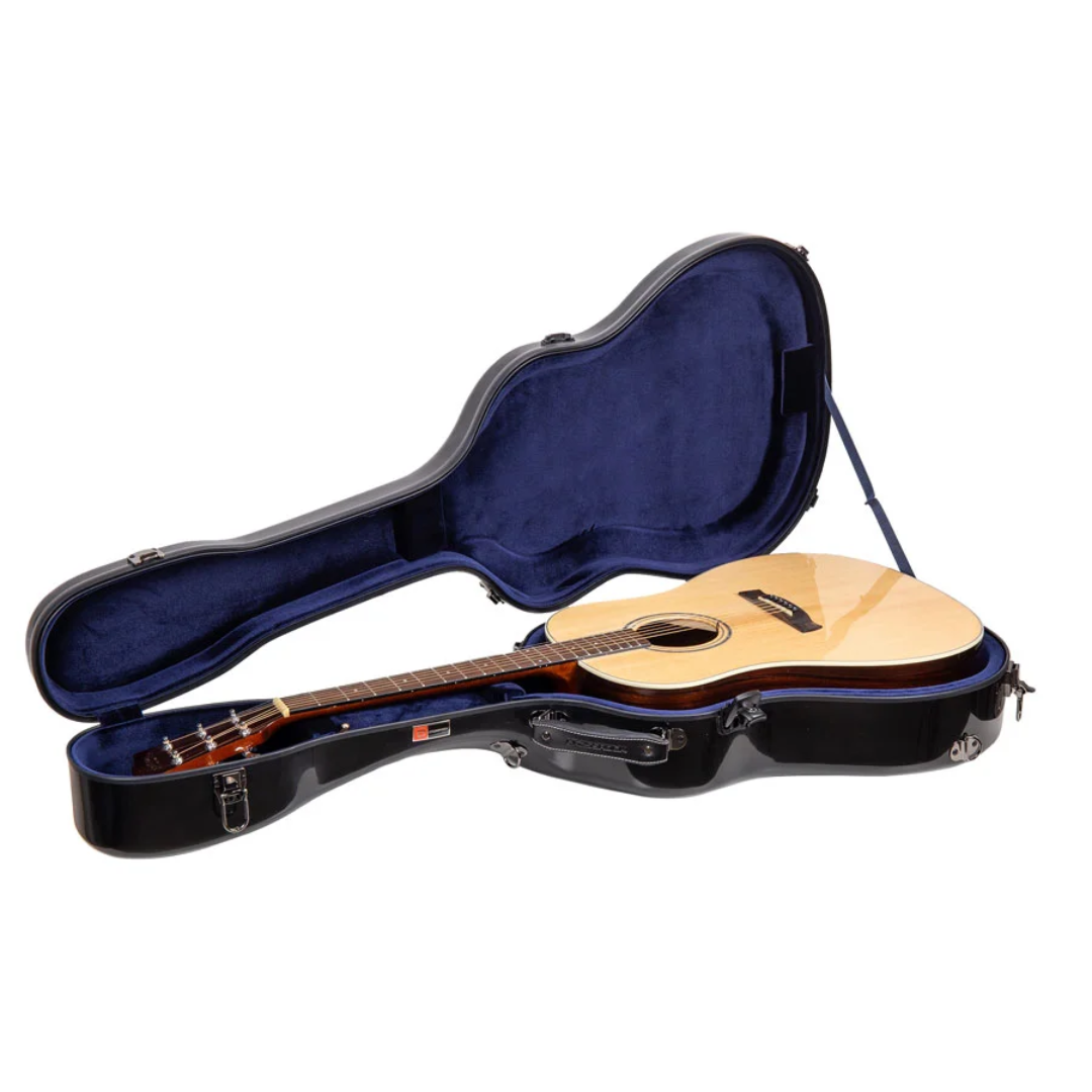 Estuche Crossrock Fibra de Vidrio Para Guitarra Acústica Dreadnought Azul