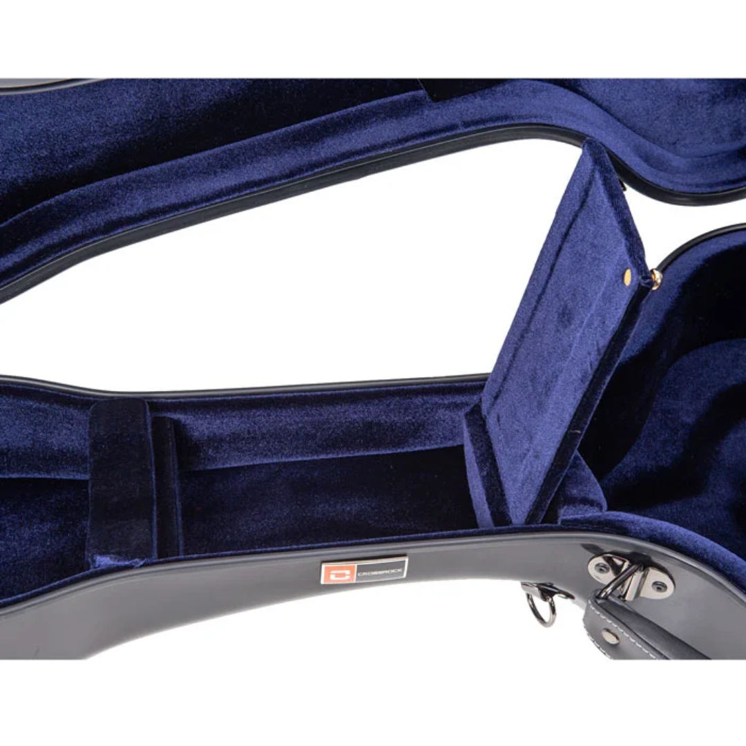 Estuche Crossrock Fibra de Vidrio Para Guitarra Acústica Dreadnought Azul