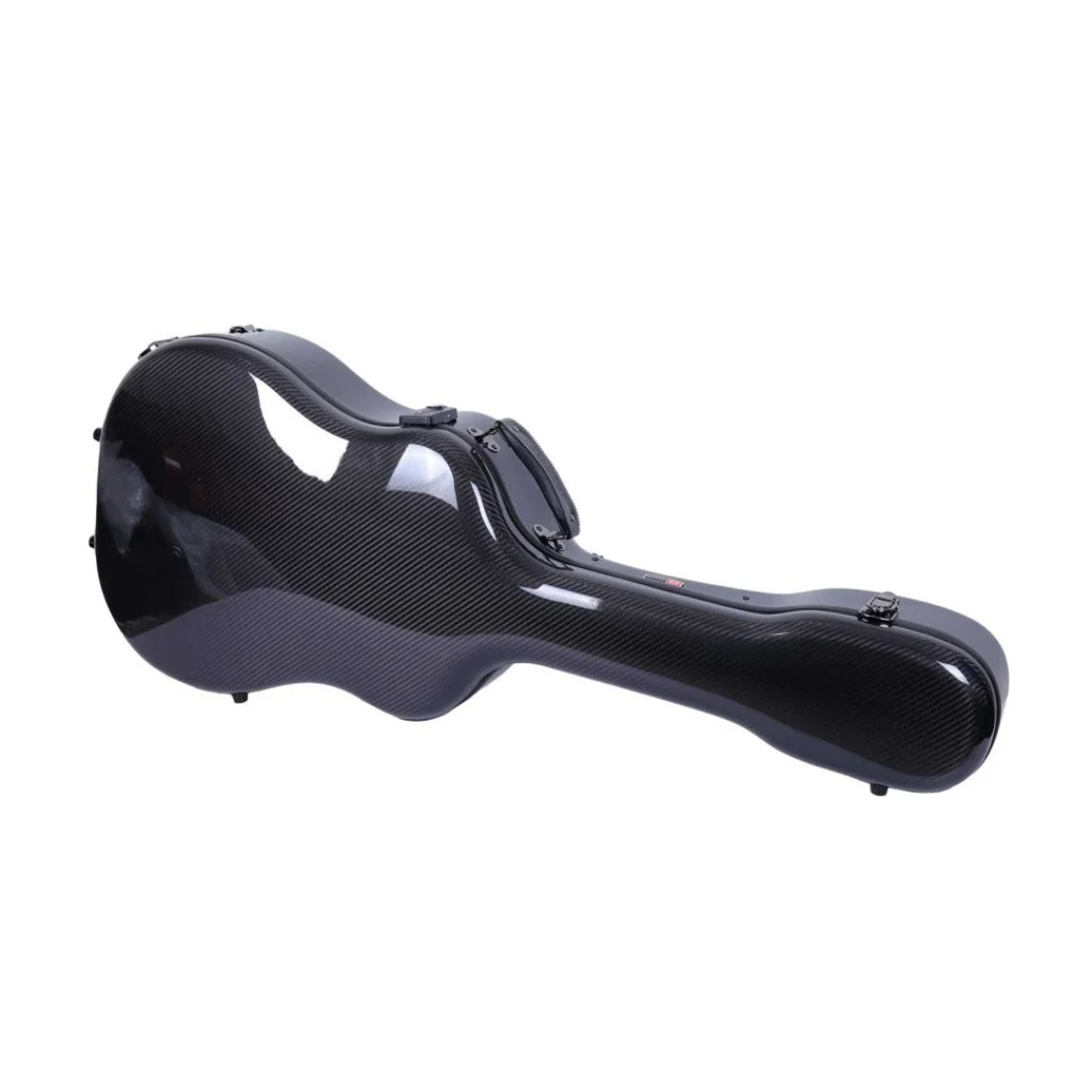 Estuche Crossrock Fibra de Vidrio Para Guitarra Acústica Dreadnought Negro
