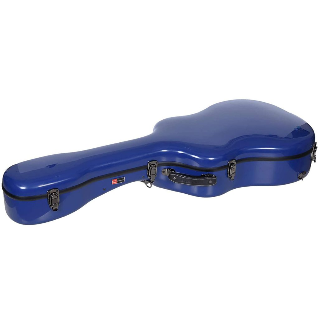 Estuche Crossrock Fibra de Vidrio Para Guitarra Acústica Martin Dreadnought Color Azul