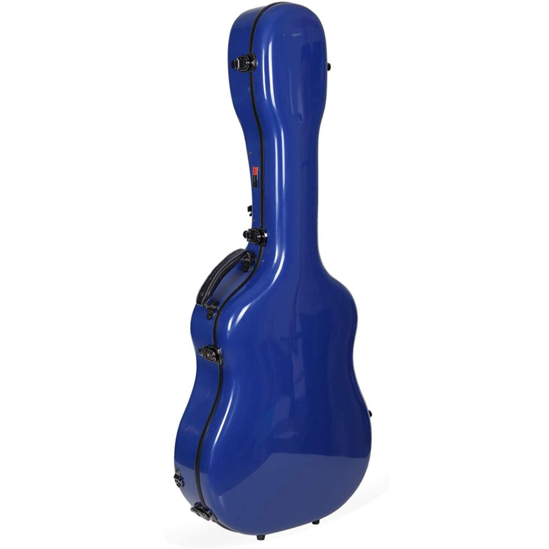 Estuche Crossrock Fibra de Vidrio Para Guitarra Acústica Martin Dreadnought Color Azul