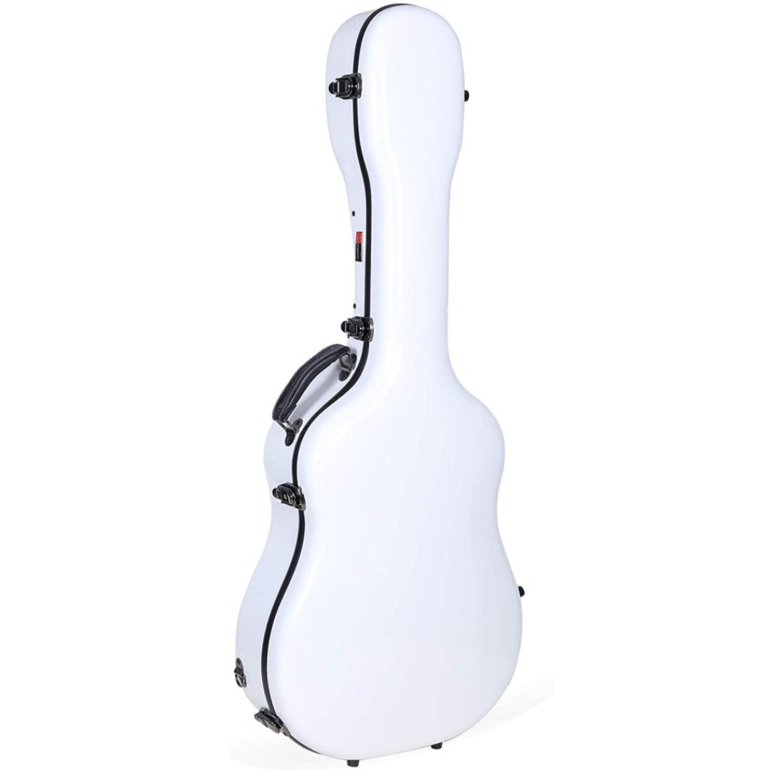 Estuche Crossrock Fibra de Vidrio Para Guitarra Acústica Martin Dreadnought Color Blanco
