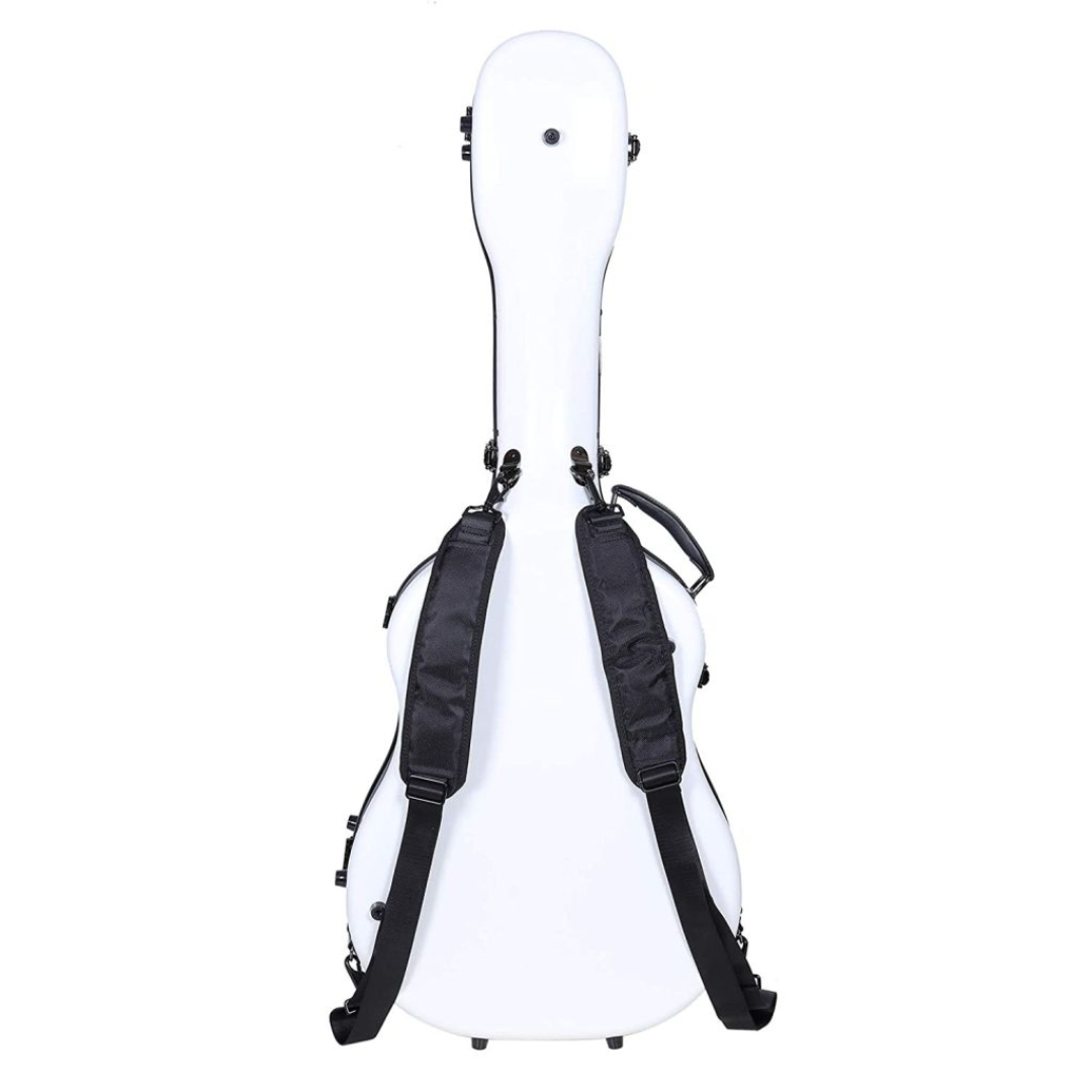 Estuche Crossrock Fibra de Vidrio Para Guitarra Acústica Martin Dreadnought Color Blanco
