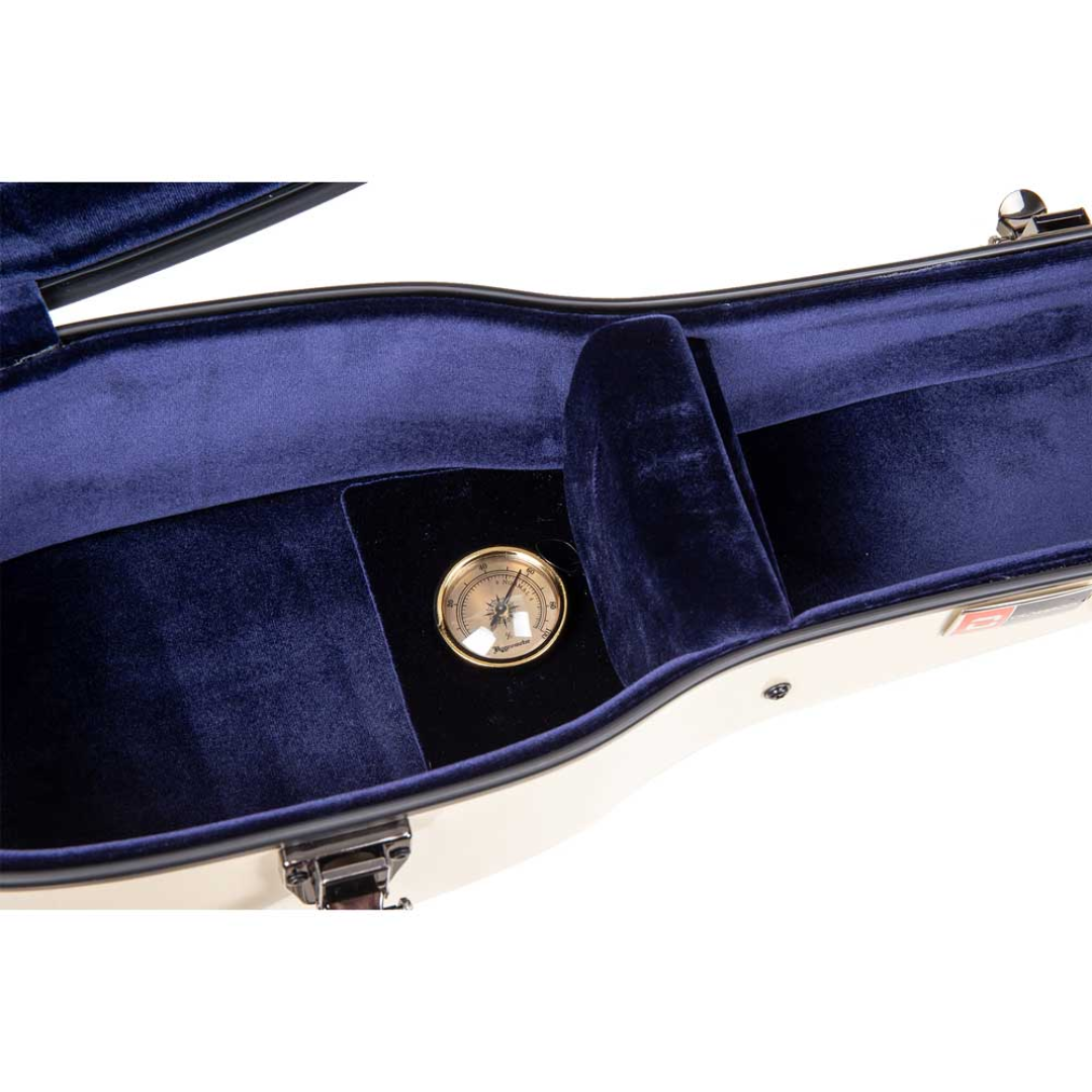 Estuche Crossrock Fibra de Vidrio Para Guitarra Acústica Martin Dreadnought Color Marfil