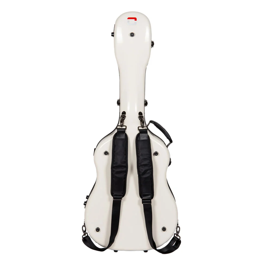 Estuche Crossrock Fibra de Vidrio Para Guitarra Acústica Martin Dreadnought Color Milky White