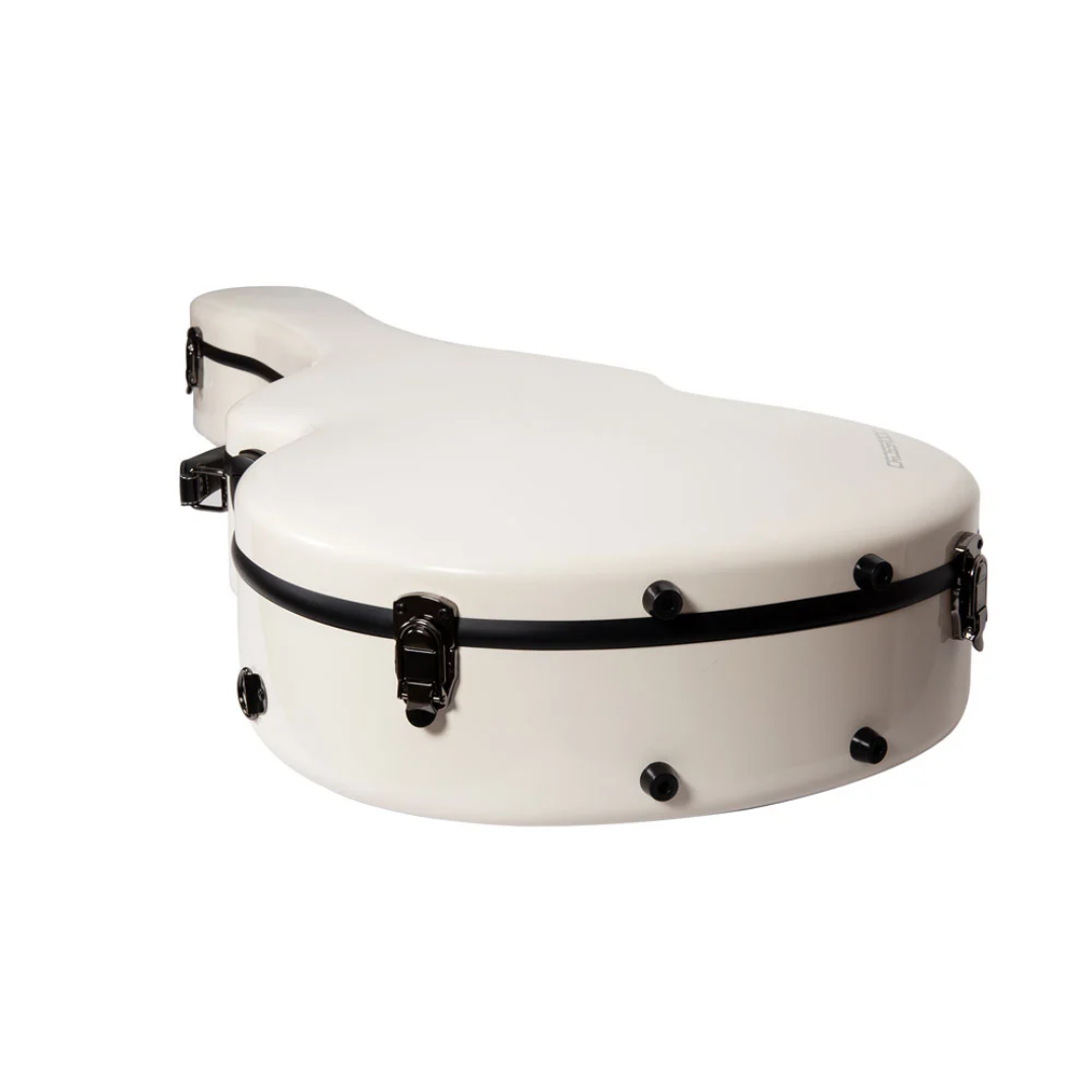 Estuche Crossrock Fibra de Vidrio Para Guitarra Acústica Martin Dreadnought Color Milky White