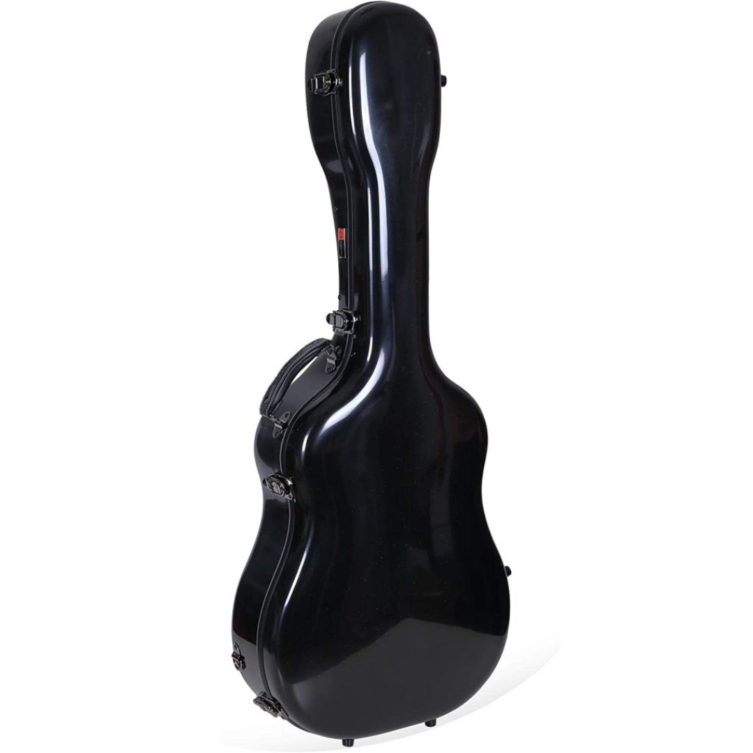 Estuche Crossrock Fibra de Vidrio Para Guitarra Acústica Martin Dreadnought Color Negro