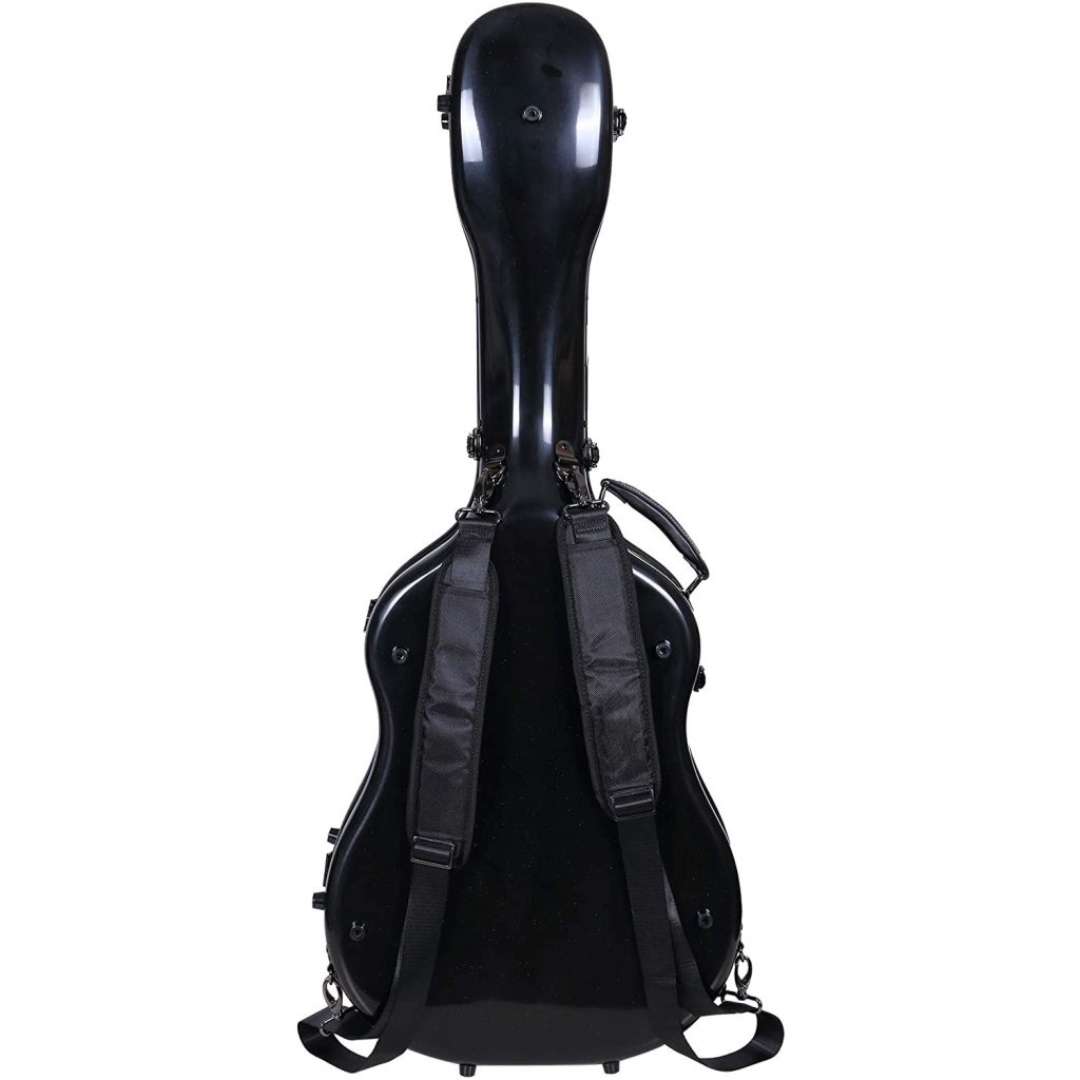 Estuche Crossrock Fibra de Vidrio Para Guitarra Acústica Martin Dreadnought Color Negro