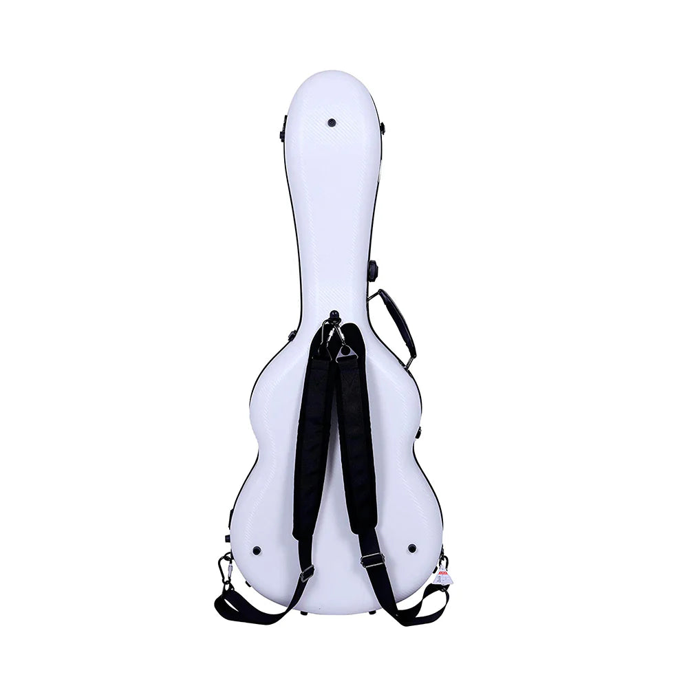 Estuche Para Guitarra Clásica Crossrock Poly Carbon Blanco