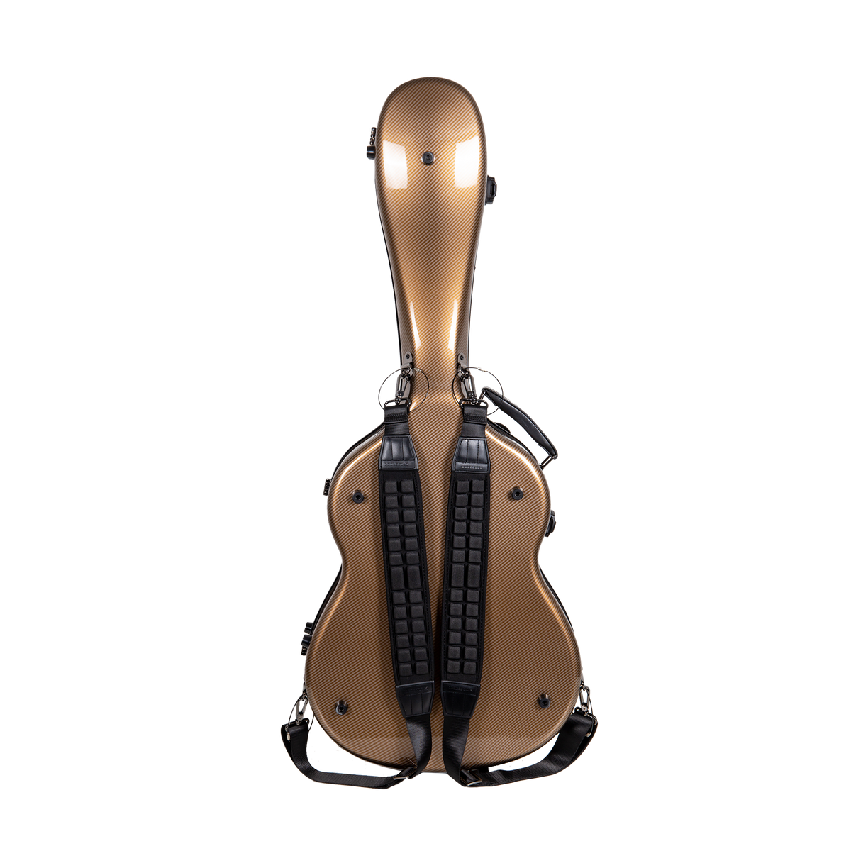 Estuche Crossrock Ultra-Light Fiberglass Color Dorado Gold Para Guitarra Clásica