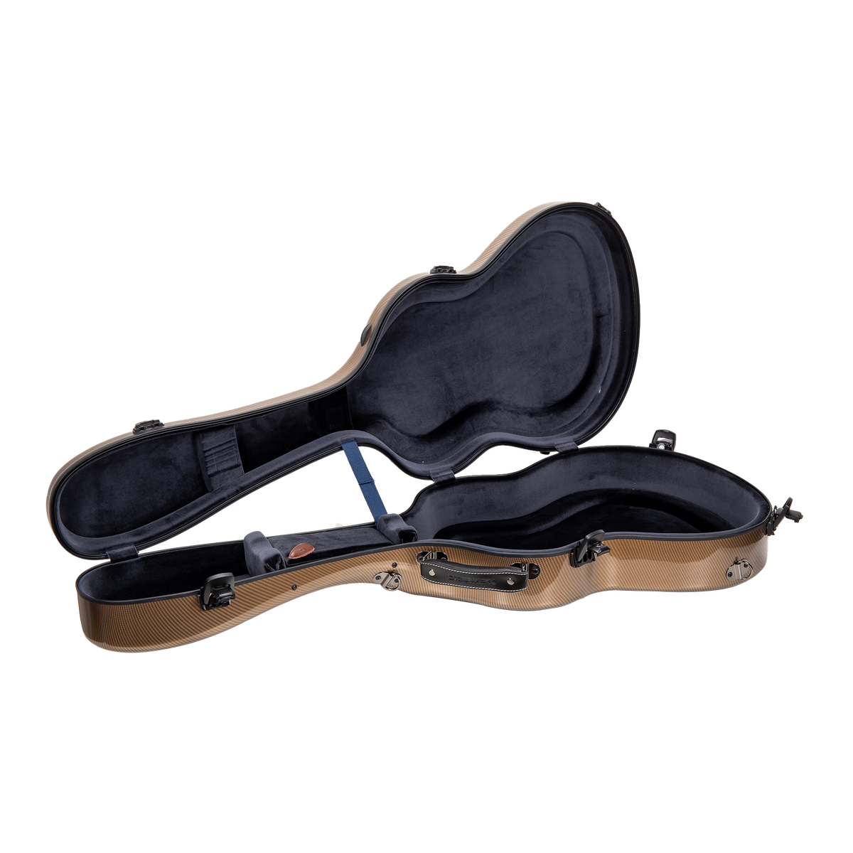 Estuche Crossrock Ultra-Light Fiberglass Color Dorado Gold Para Guitarra Clásica