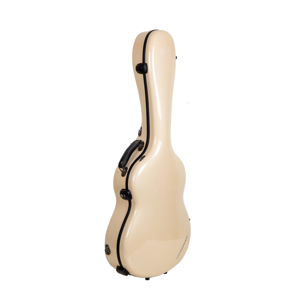 Estuche Crossrock Ultra-Light Fiberglass Color Ivory Marfil para Guitarra Clásica