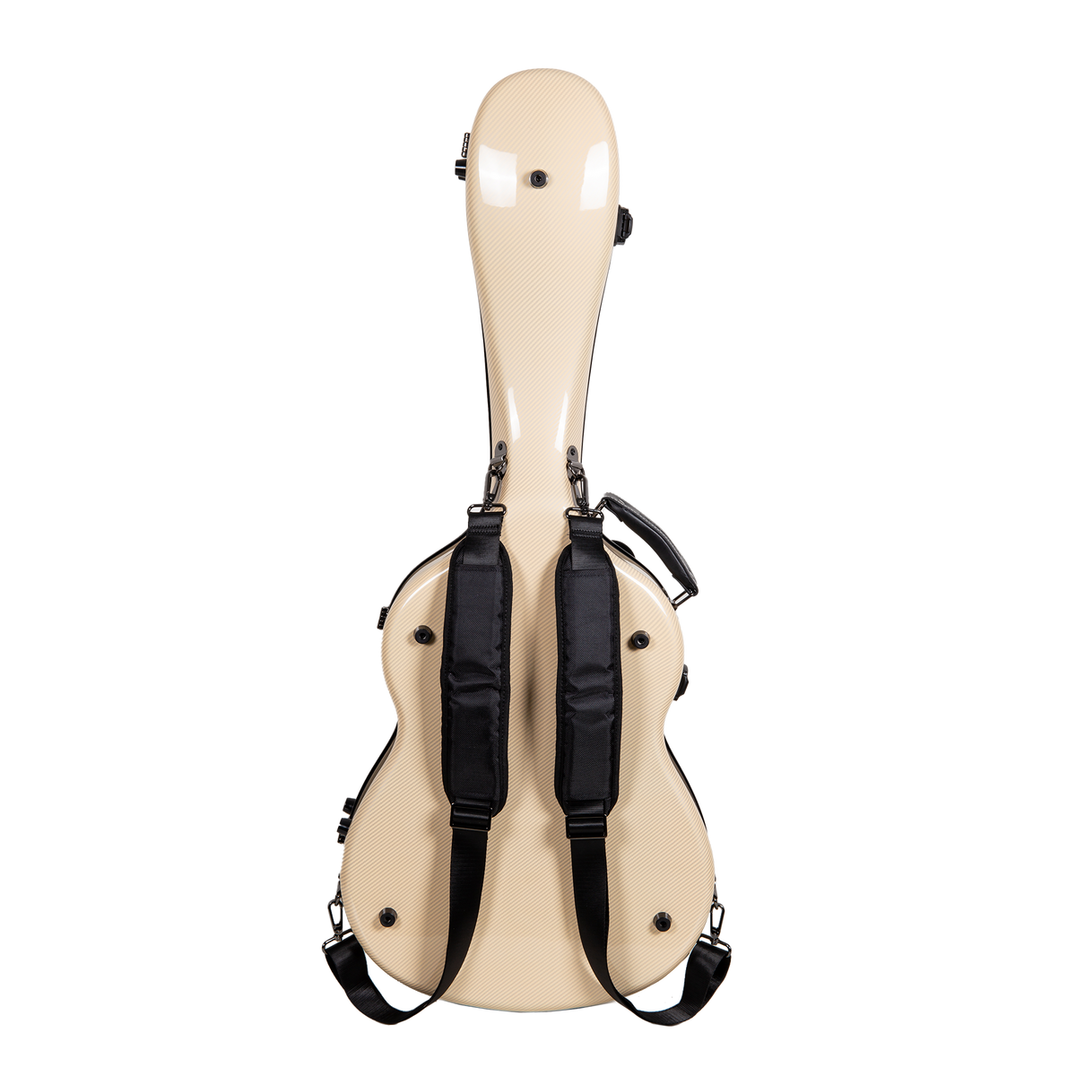 Estuche Crossrock Ultra-Light Fiberglass Color Ivory Marfil para Guitarra Clásica