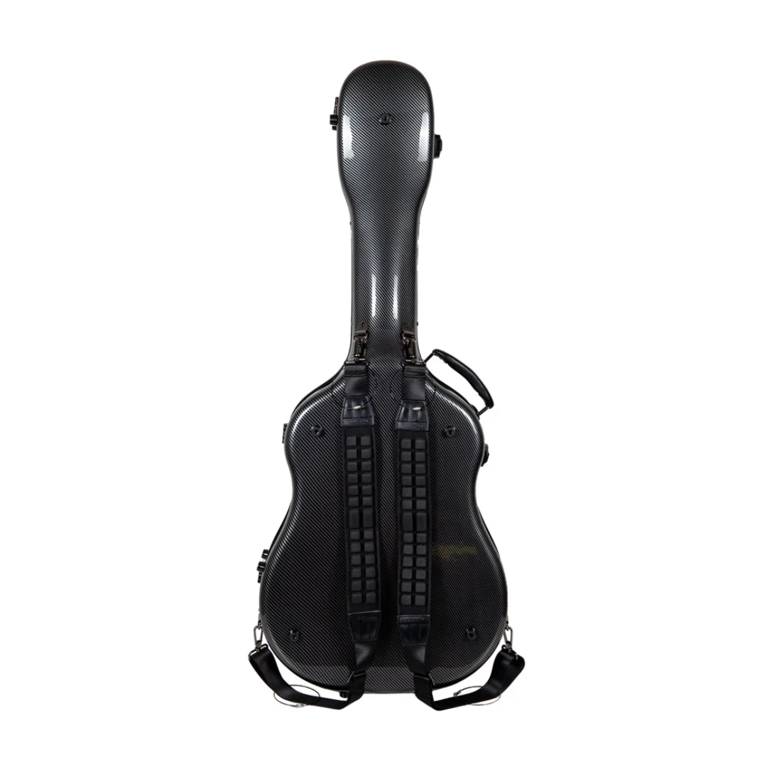 Estuche Crossrock Ultra-Light Fiberglass Color Negro Para Guitarra Acústica Martín Dreadnought
