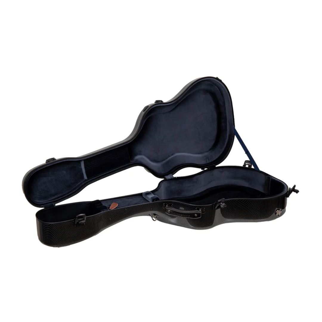 Estuche Crossrock Ultra-Light Fiberglass Color Negro Para Guitarra Acústica Martín Dreadnought