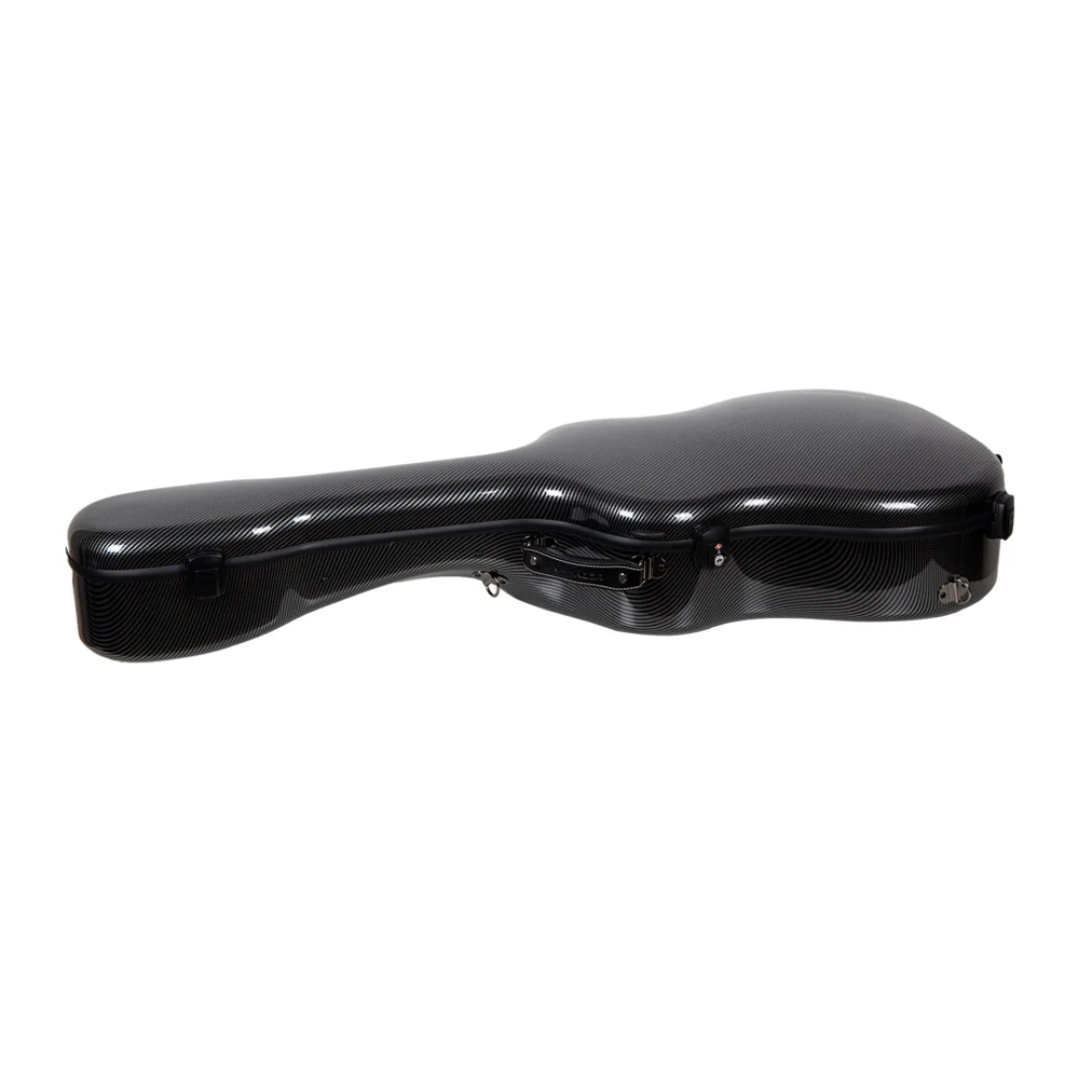 Estuche Crossrock Ultra-Light Fiberglass Color Negro Para Guitarra Acústica Martín Dreadnought