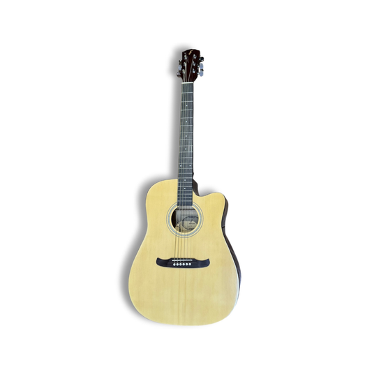 Guitarra Electroacústica Dreadnought con Corte Folk F11
