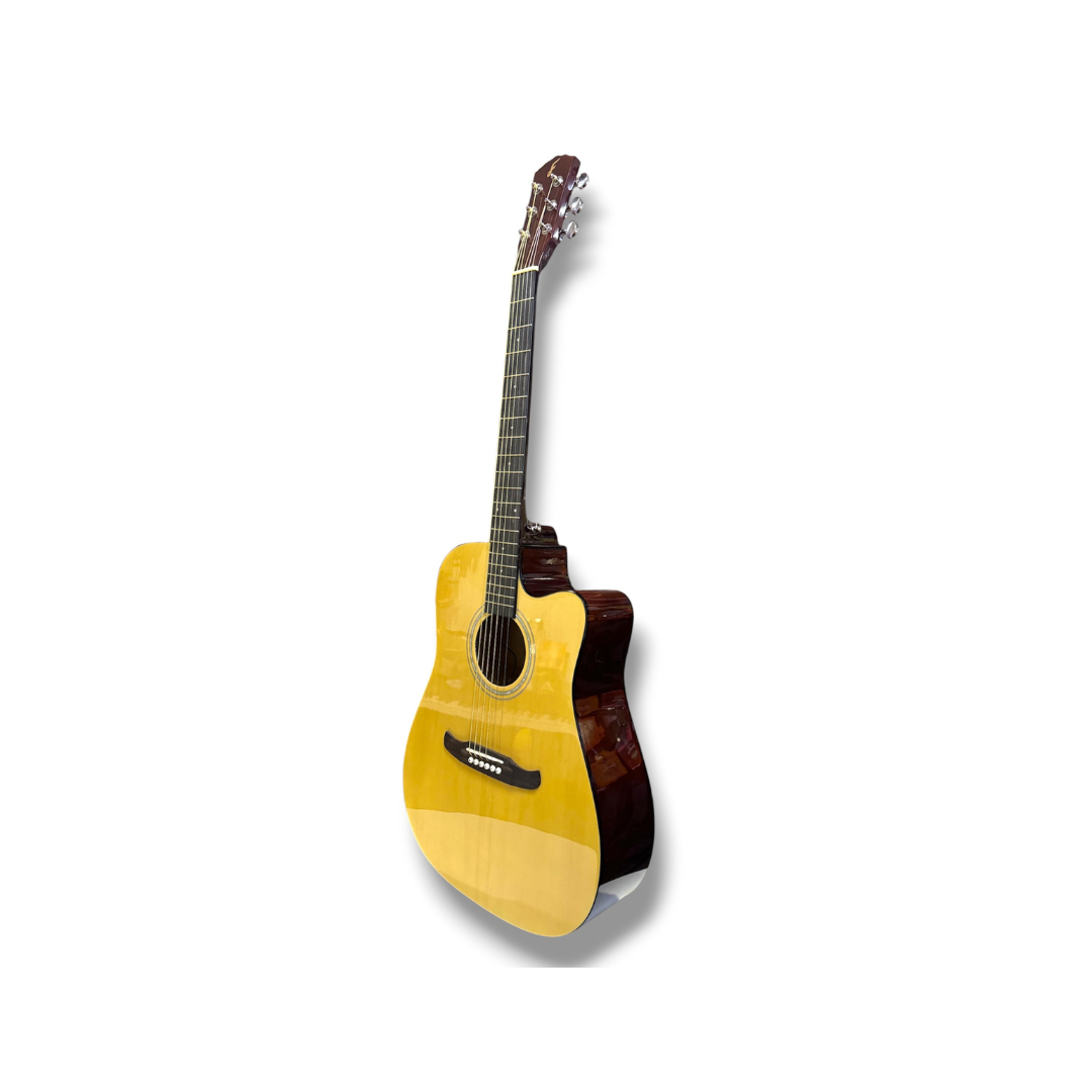 Guitarra Electroacústica Dreadnought con Corte Folk F11