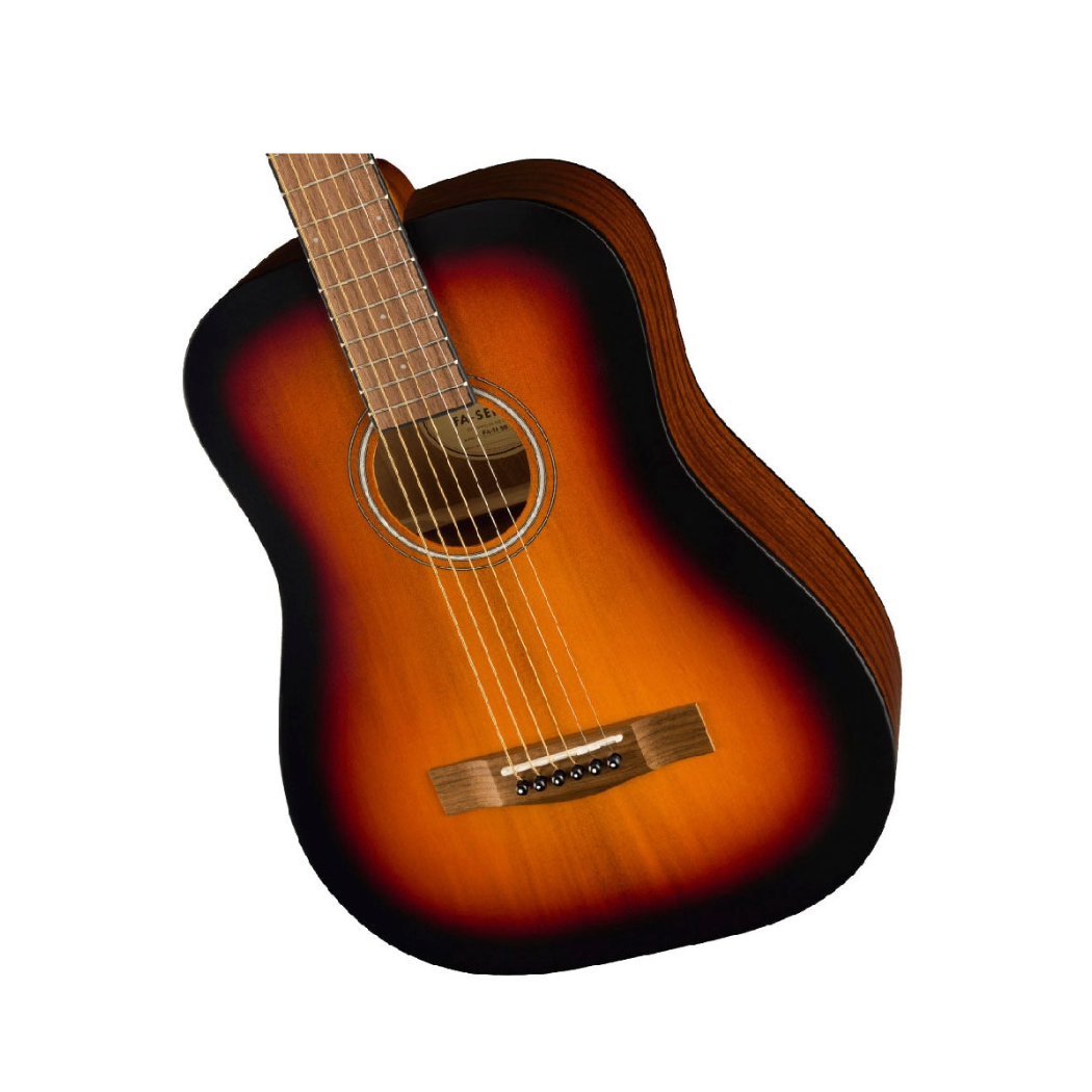 Guitarra Acústica Fender FA-15 Escala 3/4 Color Sunburst Con Funda