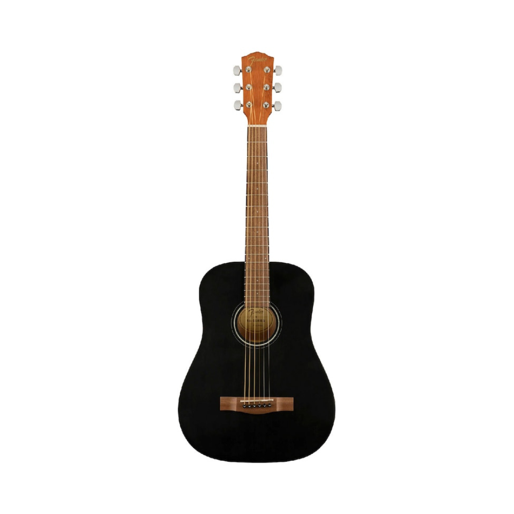 Guitarra Acústica Fender FA-15 Escala 3/4 Color Negro Con Funda