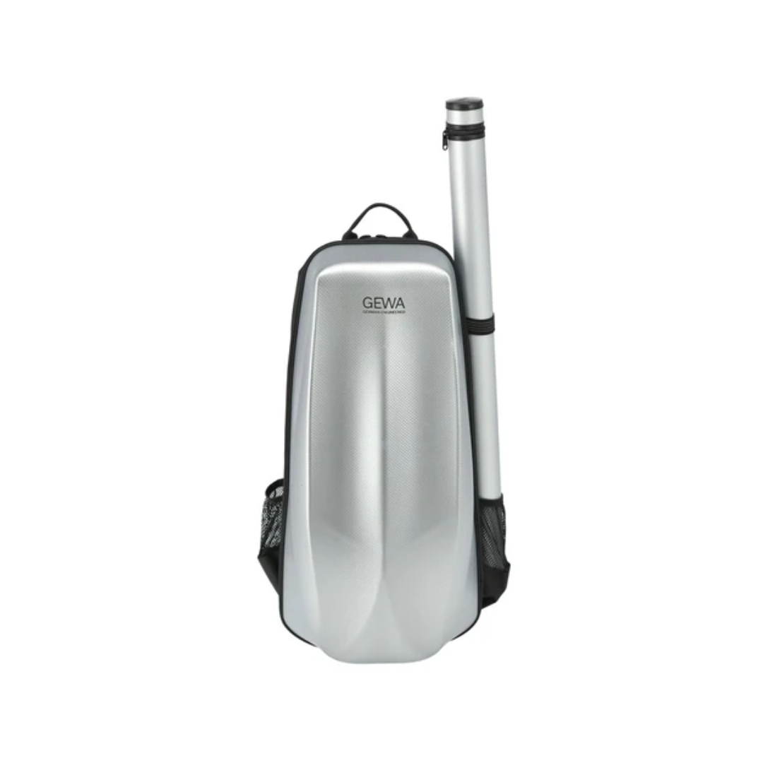 GEWA Space Bag Estuche De Policarbonato Tipo Mochila Para Violín 4/4 o 3/4 Plata