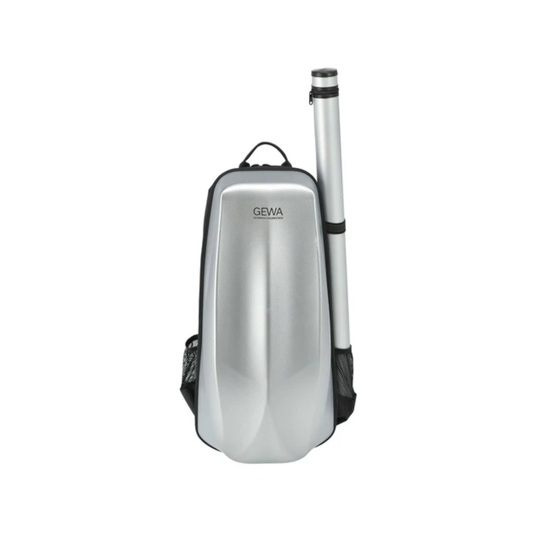 GEWA Space Bag Estuche De Policarbonato Tipo Mochila Para Violín 4/4 o 3/4 Plata