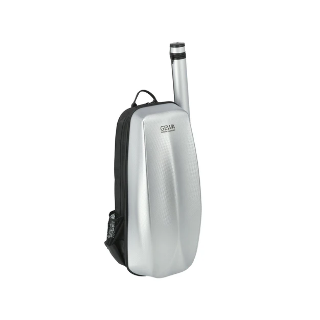 GEWA Space Bag Estuche De Policarbonato Tipo Mochila Para Violín 4/4 o 3/4 Plata