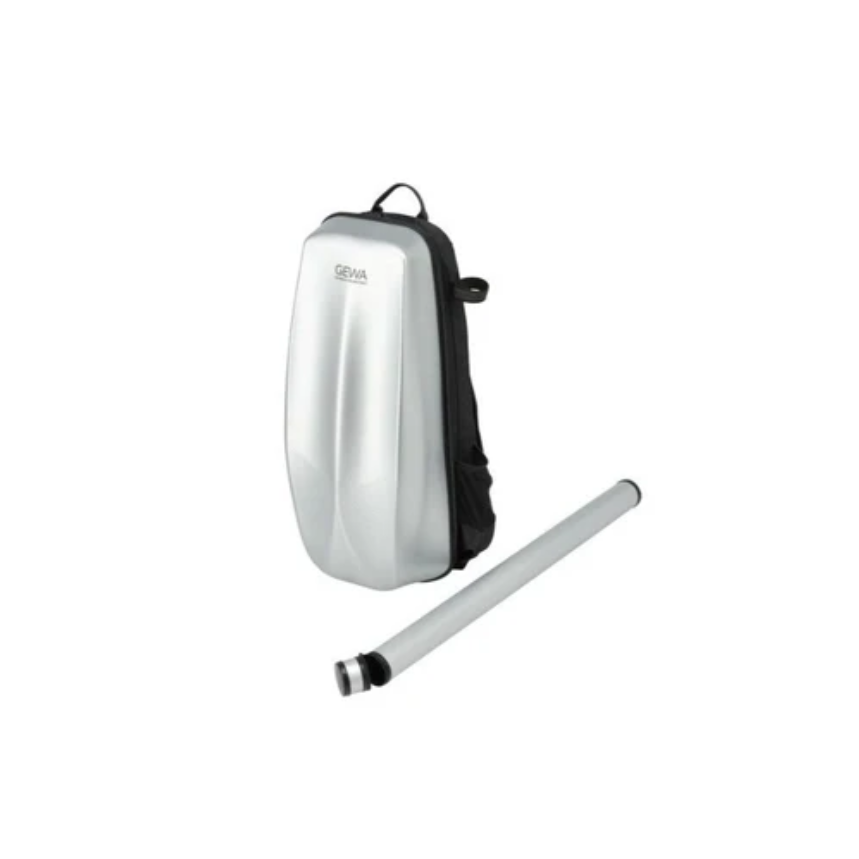 GEWA Space Bag Estuche De Policarbonato Tipo Mochila Para Violín 4/4 o 3/4 Plata