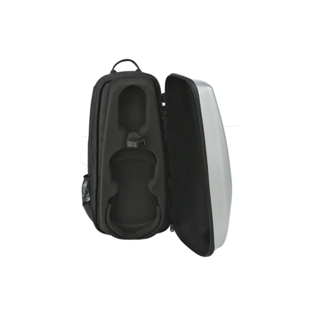 GEWA Space Bag Estuche De Policarbonato Tipo Mochila Para Violín 4/4 o 3/4 Plata