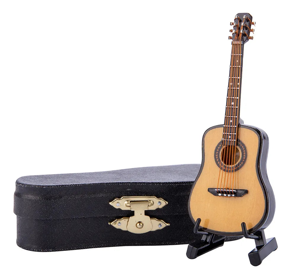Réplica de Guitarra Clásica a Escala con Estuche y Base