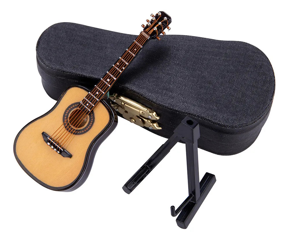 Réplica de Guitarra Clásica a Escala con Estuche y Base